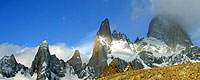 Blick vom Lago de los Tres auf die Fitz Roy Kette